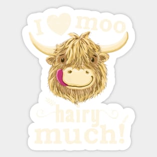 Scottish Highland Cow Loves You! Sticker